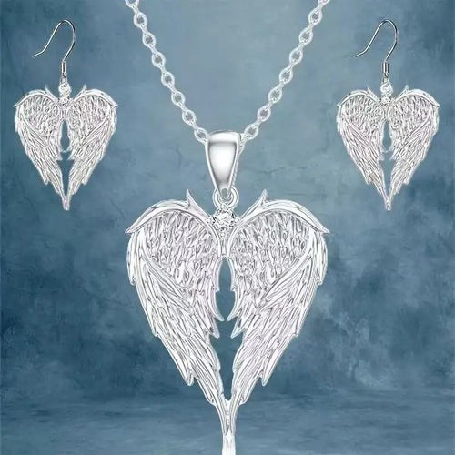 Angel Wing Heart Necklaces