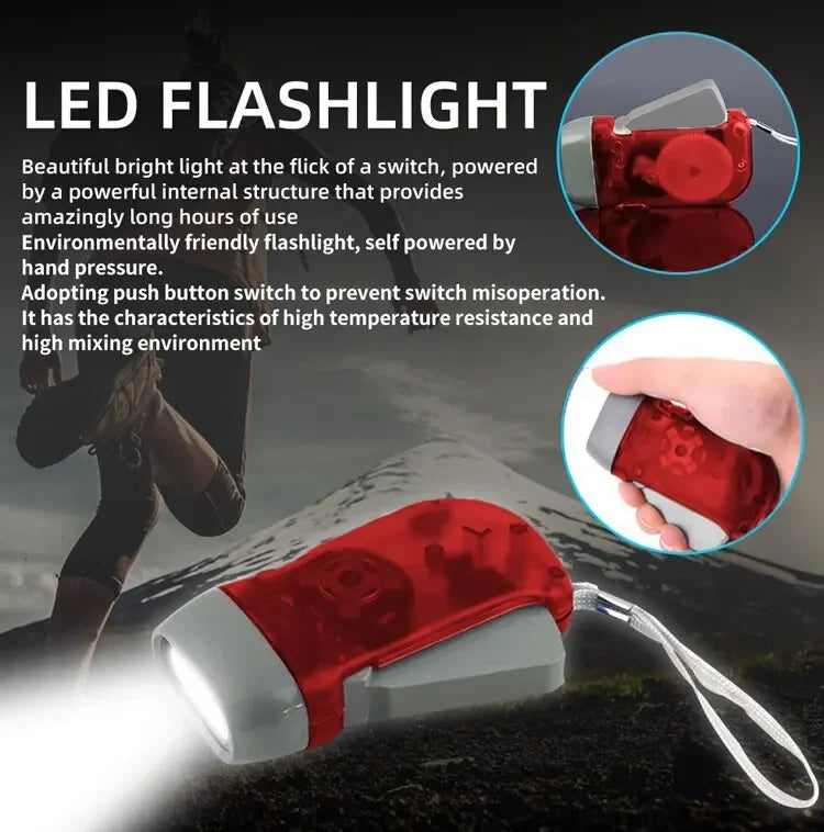 Hand Crank LED Flashlight