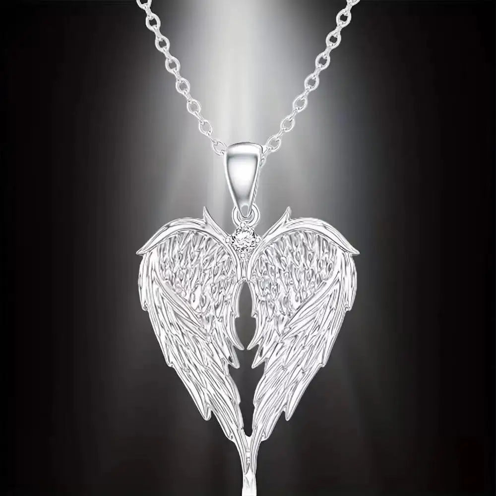 Angel Wing Heart Necklaces