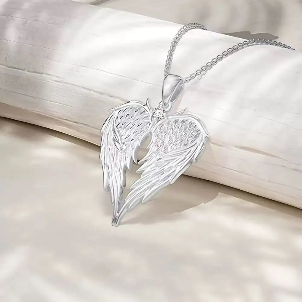 Angel Wing Heart Necklaces