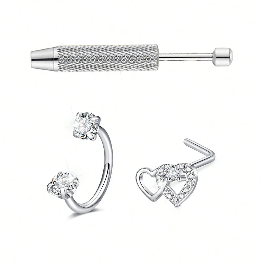 Heart Horseshoe Nose Ring