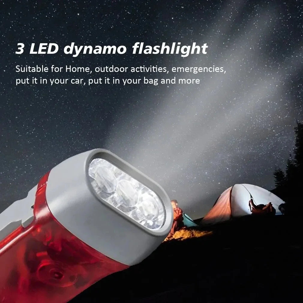 Hand Crank LED Flashlight