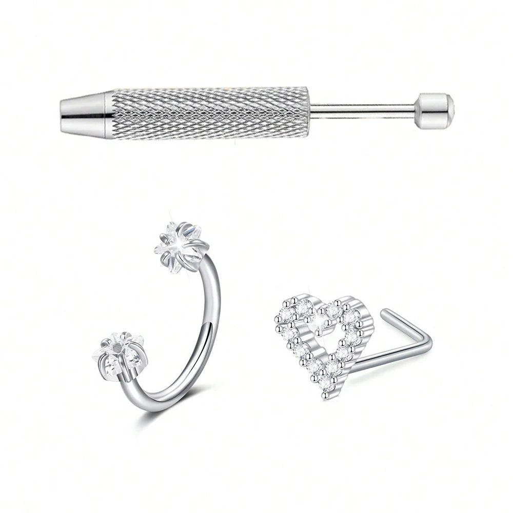 Heart Horseshoe Nose Ring