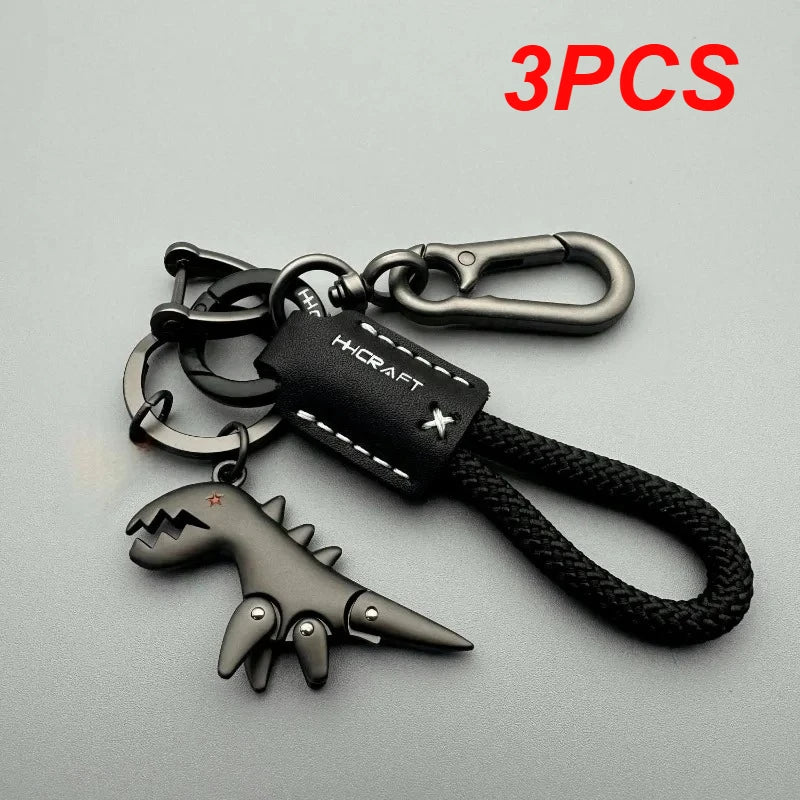 Leather Woven Keychain Pendant