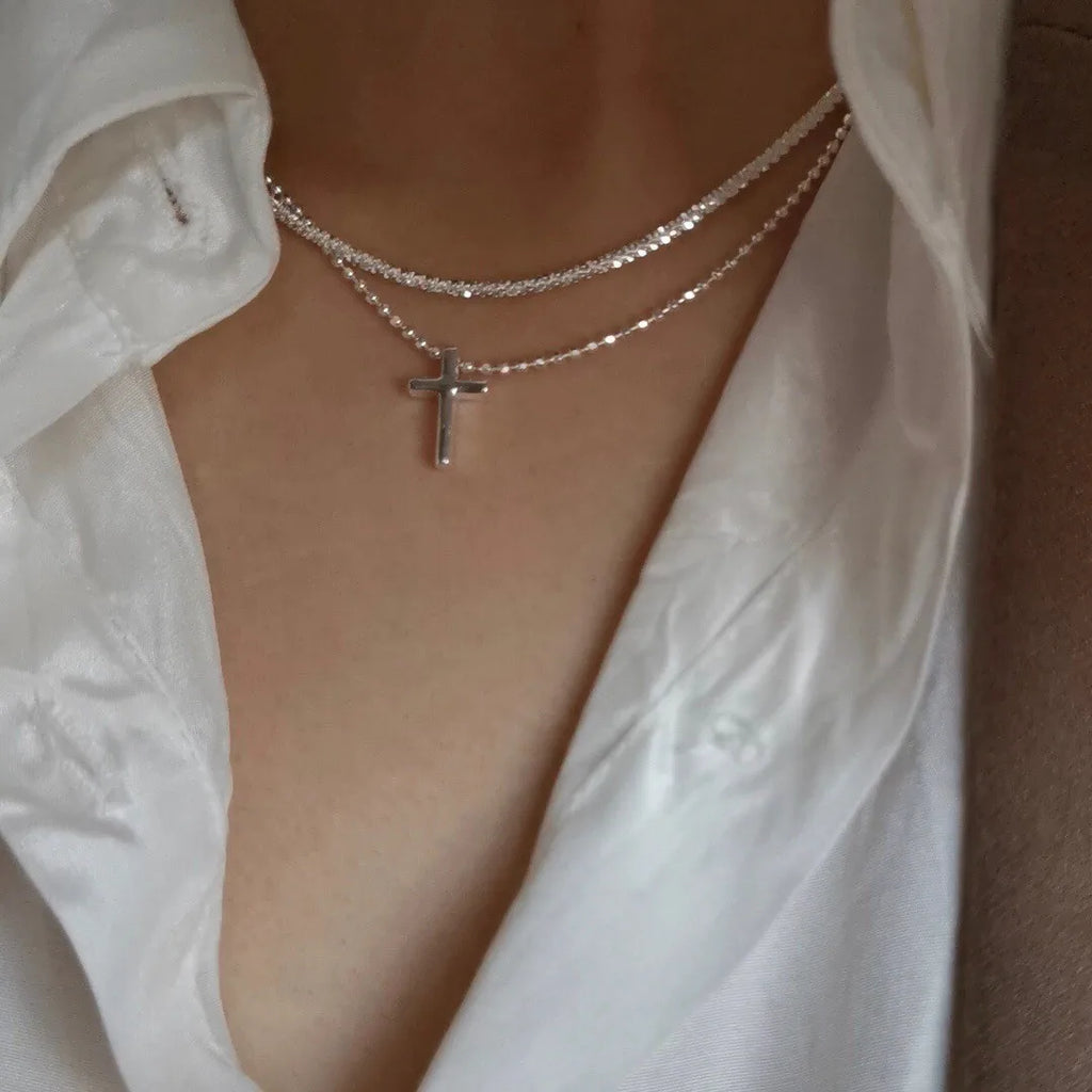 silver Sparkling Necklace