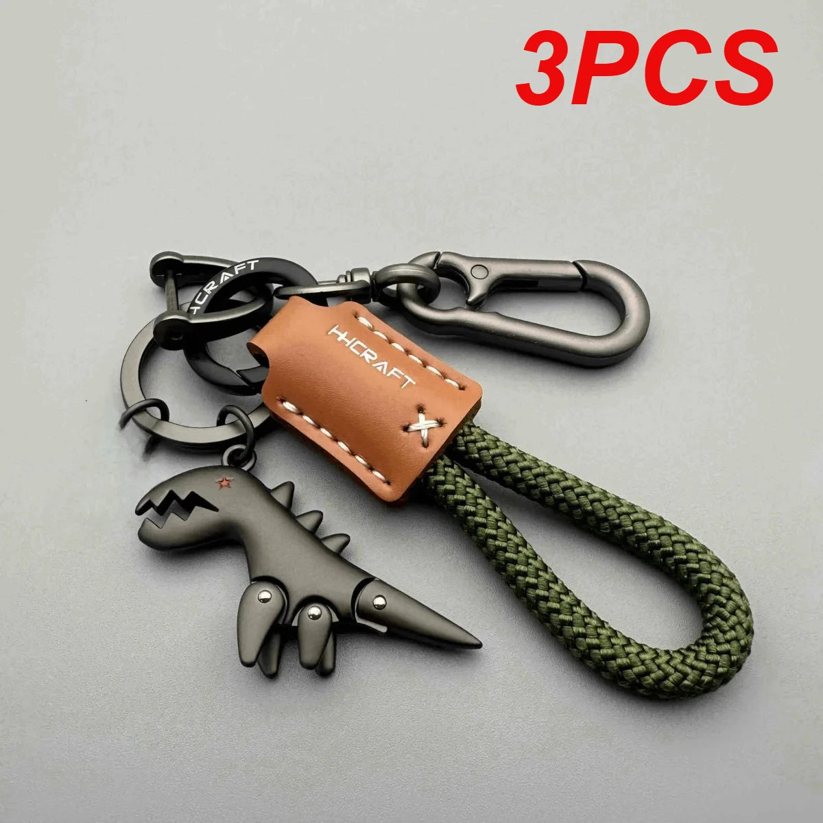 Leather Woven Keychain Pendant