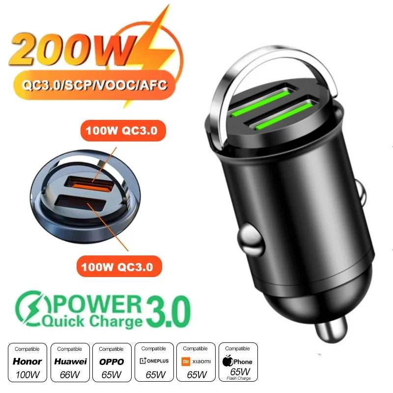 Mini Car Charger 12-24V Lighter Fast Charging Car