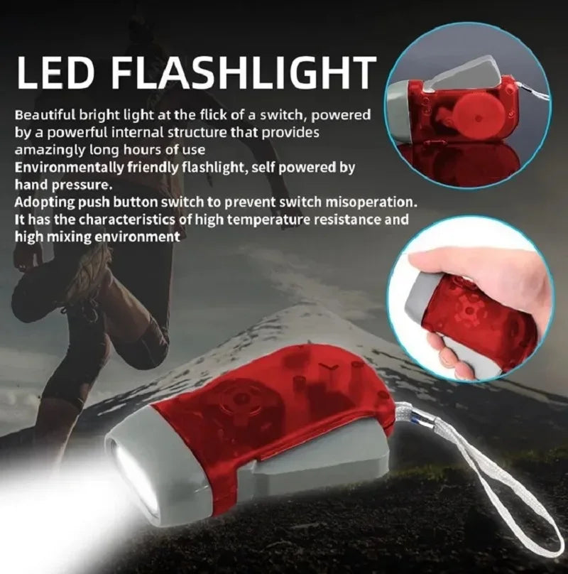 Hand Crank LED Flashlight