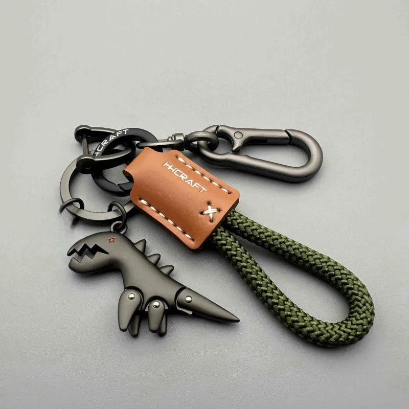 Leather Woven Keychain Pendant