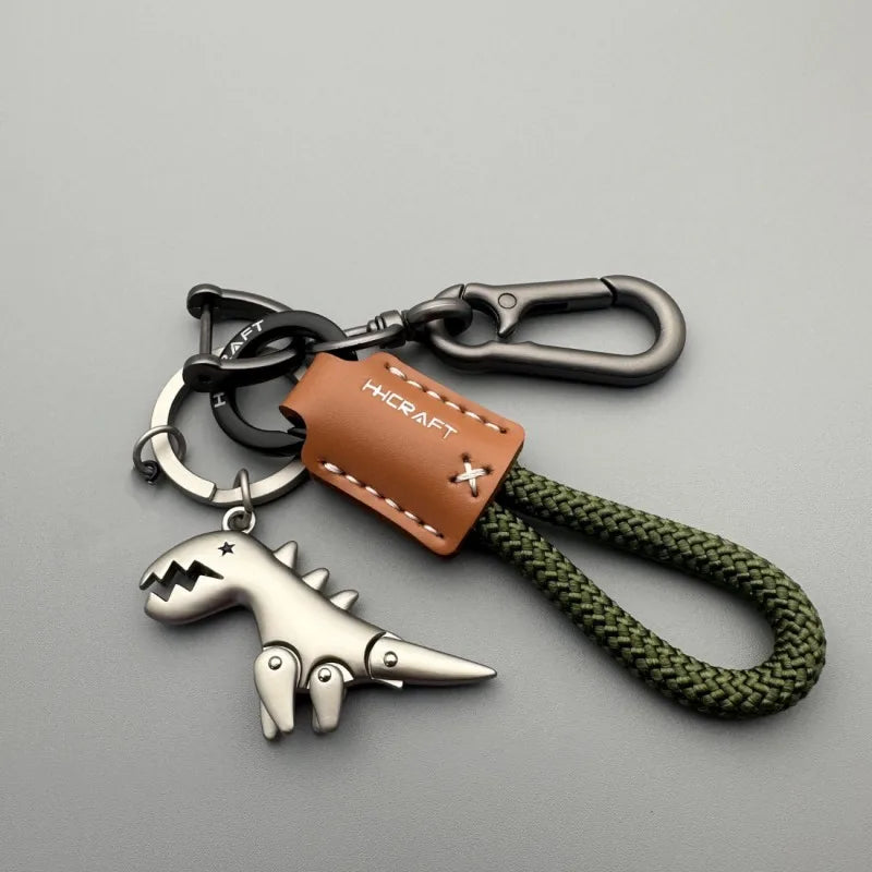 Leather Woven Keychain Pendant