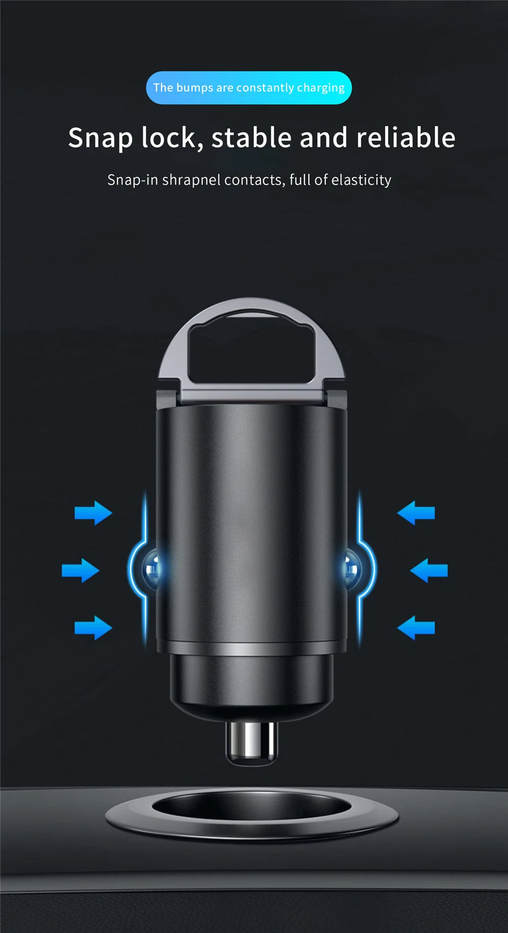 Mini Car Charger 12-24V Lighter Fast Charging Car