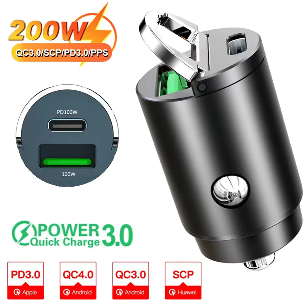 Mini Car Charger 12-24V Lighter Fast Charging Car