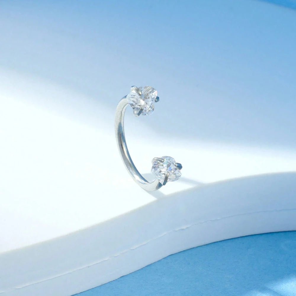 Heart Horseshoe Nose Ring