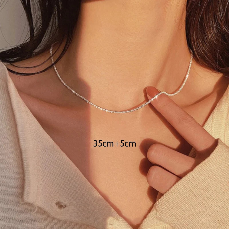 silver Sparkling Necklace